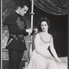 Robert Goulet and Janet Pavek in the stage production Camelot
