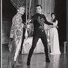 Robert Goulet, Janet Pavek and unidentified in the stage production Camelot