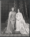 William Squire and Janet Pavek in the stage production Camelot