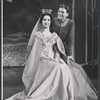 Janet Pavek and William Squire in the stage production Camelot