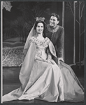 Janet Pavek and William Squire in the stage production Camelot
