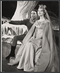 William Squire and Patricia Bredin in the stage production Camelot