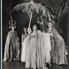 Madeleine Sherwood and ensemble in the stage production Camelot