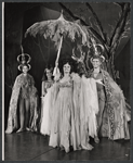 Madeleine Sherwood and ensemble in the stage production Camelot