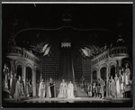 Robert Peterson, Arthur Treacher, Louis Hayward, Kathryn Grayson [center] and unidentified others in the 1963 tour of the stage production Camelot