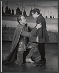 Louis Hayward and unidentified in the 1963 tour of the stage production Camelot