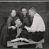 Barbara Cook, Irra Petina, Max Adrian and Tyrone Guthrie in rehearsal for the stage production Candide