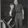 Irra Petina and Max Adrian in rehearsal for the stage production Candide