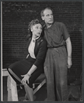 Irra Petina and Max Adrian in rehearsal for the stage production Candide
