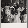 Barbara Cook, Max Adrian [center] and ensemble in the 1956 stage production Candide