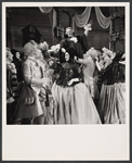 Barbara Cook, Max Adrian [center] and ensemble in the 1956 stage production Candide