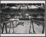 The Broadway Theatre during set construction for the stage production Candide