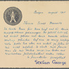 Stefan George letters to Ernst Morwitz, 1905