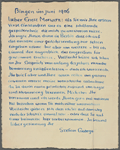 Stefan George letters to Ernst Morwitz, 1906