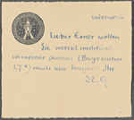 Stefan George letters to Ernst Morwitz, 1907