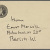 Stefan George letters to Ernst Morwitz, 1912