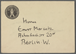 Stefan George letters to Ernst Morwitz, 1912
