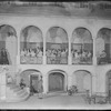Scene from the opera Deep River with chorus on balcony