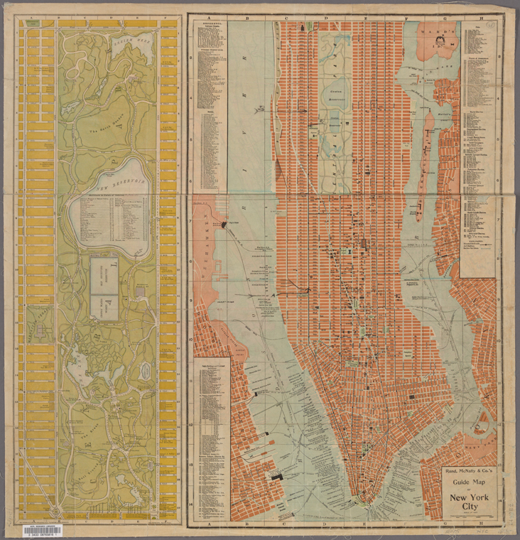Rand Mcnally And Cos Guide Map Of New York City Nypl Digital Collections 3450