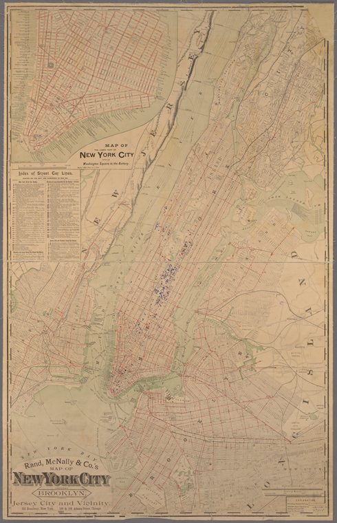 Map of New York City ; showing portions of Brooklyn, Jersey City & Westchester County