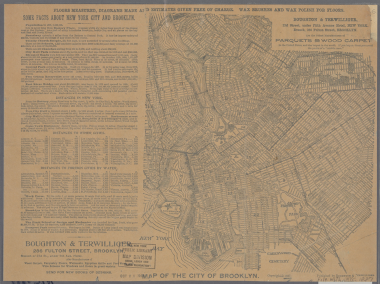 Map of the city of Brooklyn ; Latest improved map of New York City