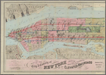 Map of the City & County of New York showing routes & stations of the elevated railroads