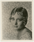 Dolores Costello in dressing room during filming of motion picture Hearts in Exile (head shot).