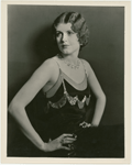 Publicity photograph of June Collyer taken during filming of the motion picture Illusion.