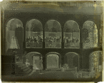 Scene from the opera Deep River with chorus on balcony