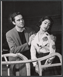 Ed Kenney and Monica Boyar in rehearsal for the stage production 13 Daughters