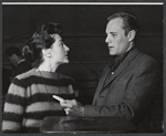 Monica Boyar and unidentified others in rehearsal for the stage production 13 Daughters