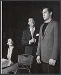 Monica Boyar, Don Ameche and Ed Kenny rehearsing stage production 13 Daughters