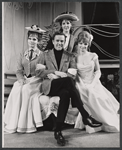 Leigh Taylor-Young, Sharon Gans, Gower Champion and April Shawhan in the stage production 3 Bags Full