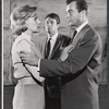 Nancy Wickwire, Bill Travers [background] and Peter Adams in rehearsal for the Broadway production of Abraham Cochrane