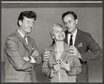 Anthony Oliver, Maureen Pryor and Alec McCowen in rehearsal for the stage production After the Rain