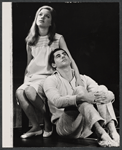 Gretchen Corbett and unidentified actor in the stage production After the Rain