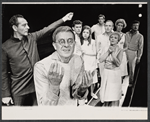 Paul Sparer (foreground), Gretchen Corbett, Maureen Pryor, Nancy Marchand, and unidentified actors in the stage production After the Rain