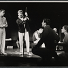 Unidentified actors and Gretchen Corbett (far right) in the stage production After the Rain