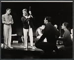 Unidentified actors and Gretchen Corbett (far right) in the stage production After the Rain