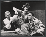 John Heffernan, Cynthia Bebout and Roy Scheider in the stage production The Alchemist