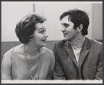 Margaret Courtenay and Terence Stamp in rehearsal for the stage production Alfie!