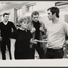 Marcia Ashton and Terence Stamp [center] and unidentified others in rehearsal for the stage production Alfie