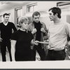Marcia Ashton [second from left], Terence Stamp [second from right] and unidentified others in rehearsal for the stage production Alfie