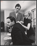 George S. Irving, Terence Stamp and Marcia Ashton in rehearsal for the stage production Alfie