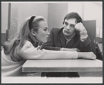 Juliet Mills and Terence Stamp in rehearsal for the stage production Alfie!