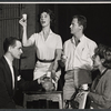 William Daniels [left], Viveca Lindfors [right] and unidentified others in American Repertory Company