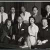 Viveca Lindfors [front row left], William Daniels [back row second from left] and unidentified others in American Repertory Company