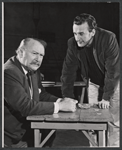 Albert Dekker and George C. Scott in rehearsal for the stage production The Andersonville Trial