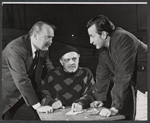 Albert Dekker, Herbert Berghof, and George C. Scott in rehearsal for the stage production The Andersonville Trial