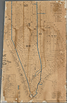 Map of New York City south of 135th street : showing new arrangement, docks, piers, and water frontage, also soundings and former water line, street directory and numbers